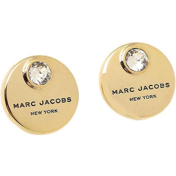 Marc Jacobs Jewelry - Marc Jacobs Gold Signature Crystal Stud Earrings NWT